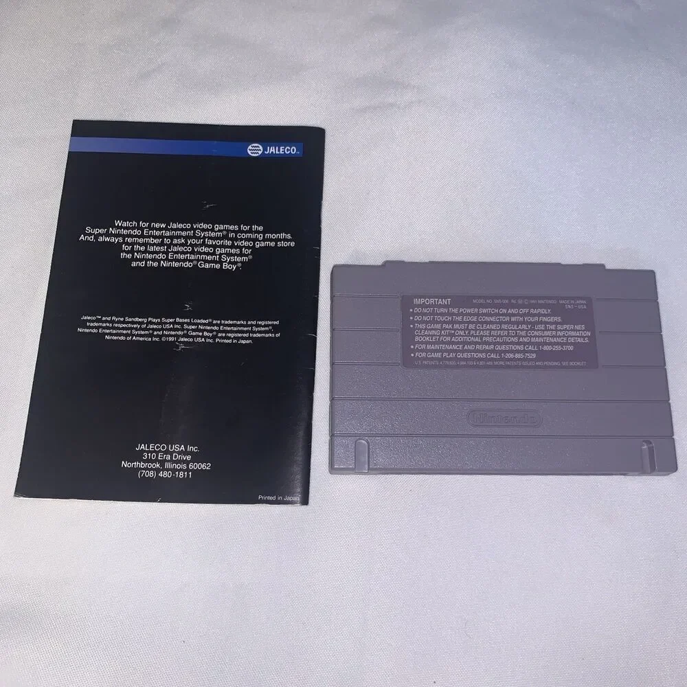 vintage Super Bases Loaded SNES (Super Nintendo Entertainment System, 1991) CIB